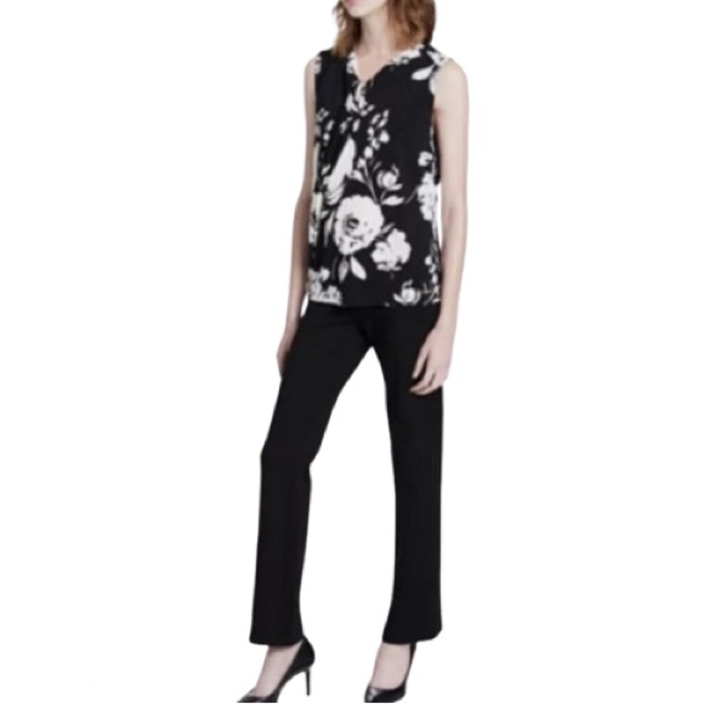 Calvin Klein CK Women’s Printed Knot Twist V-Neck Sleeveless Camisole Blouse L - Picture 4 of 15